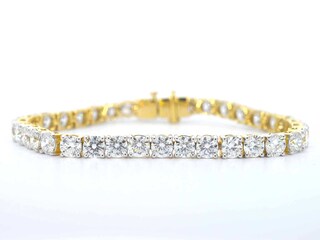 18 karaat gouden tennisarmband met briljant geslepen diamanten 18 cara
