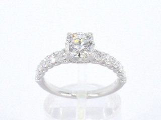 Witgouden solitair ring met 1.00 carat briljant geslepen middensteen e