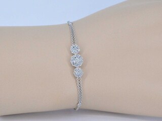 Witgouden armband met diamanten