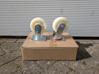 7x Doos transportwielen, Manutan