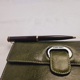 Elysee Capitol 18kt GP balpen inclusief leren Claudio Ferrici notitieb