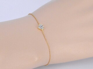 Gouden armband met diamanten hartje 0.10 carat