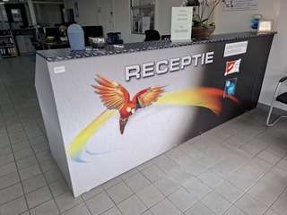 Receptie balieopstelling