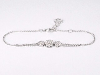 Witgouden armband met diamanten