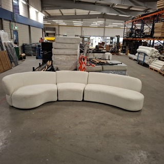 Sofa | 3,5 Seater, arm left, Rivièra Maison, San Remo , Wit