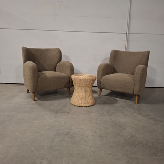 2x Fauteuil met bijzettafel, Rivièra Maison La Contessina , Brown 15