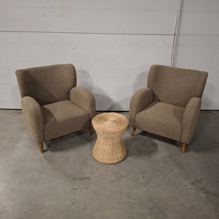 2x Fauteuil met bijzettafel, Rivièra Maison La Contessina , Brown 15