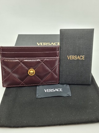 Versace Medusa wallet, Versace, portemonnee , Bordeaux, goud