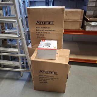 Ca. 32x Elektrische kachel, Atomic, Basic, Wit