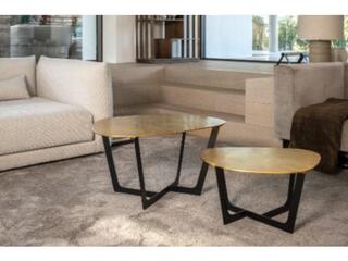 Salontafel, brass antique aluminium & iron