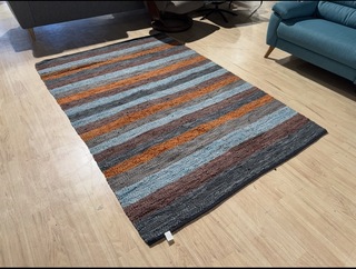 Vloerkleed, meerkleurig leer