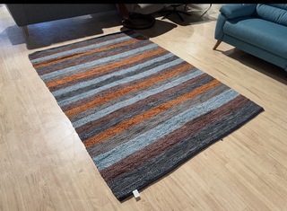 Vloerkleed, meerkleurig leer