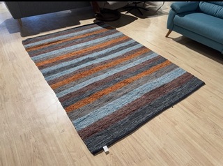 Vloerkleed, meerkleurig leer