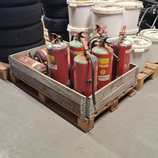 Ca. 11x Brandblusser (Niet gekeurd), TSA, Poeder | 9 kg