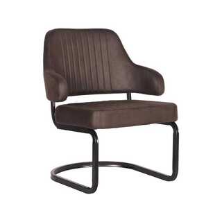 Fauteuil, antraciet microvezelstof, metalen onderstel