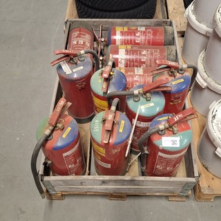 Ca. 11x Brandblusser (Niet gekeurd), TSA, Poeder | 9 kg