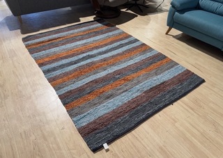 Vloerkleed, meerkleurig leer