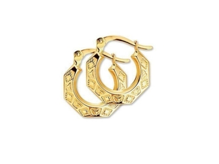 Marie Celeste Oorringen Lapide  14.5 mm  Goud