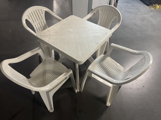 Partij Kunststof terrasmeubels, Wit