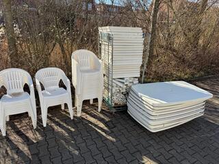 Partij Kunststof terrasmeubels, Wit