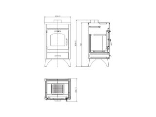 Houtkachel 9kW, Victoria, Ray, Zwart