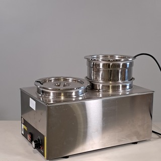 Bain marie met 2 ronde potten, Buffalo, S077-E-03