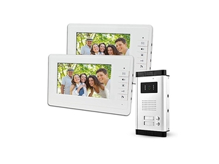 LIBO 7 Inch Bedrade Video Deurbel Twee Monitoren, IR Camera, Nachtzich