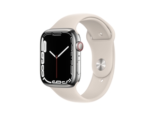 Apple Watch Series 7 OLED 45 mm 4G Zilver GPS