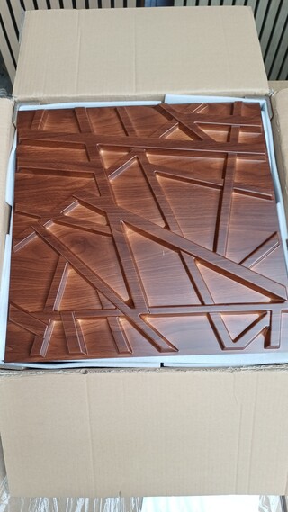 Ca. 35x Kunststof tegel met motief 3d, Wood, 2026