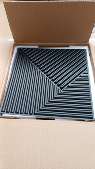 Ca. 50x Kunststof tegel met motief 3d, Black, 2026