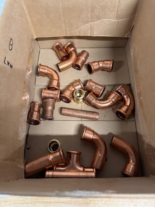 7x Doos aansluitmateriaal warmtepompen