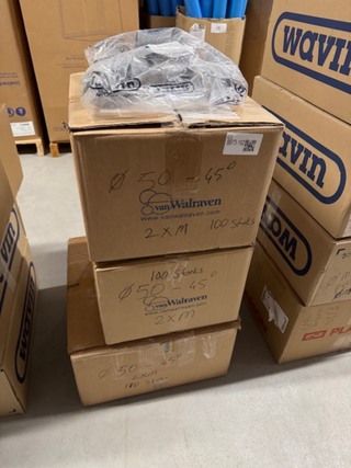 3x Doos bocht regenpijp, Wavin Wadal, 2147483647