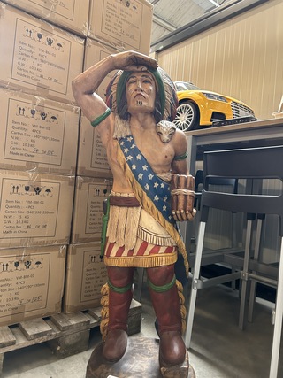 Massief houten beeld handgemaakt 130 cm