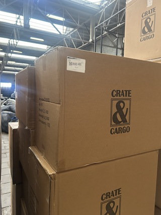 Ca. 13x Rotan bijzettafel, Crate & Cargo