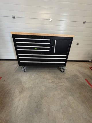 Gereedschapswagen, zwart, verrijdbaar