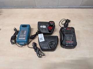 4x Lader, O.a. Bosch, Makita
