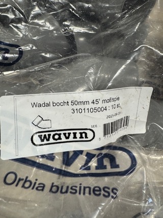 3x Doos bocht regenpijp, Wavin Wadal, 2147483647