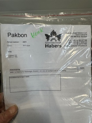 Elektrische steekwagen, Brandon, WMD 12