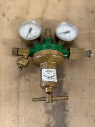 Stikstof reduceerventiel en drukregelaar, Gloor, in koffer