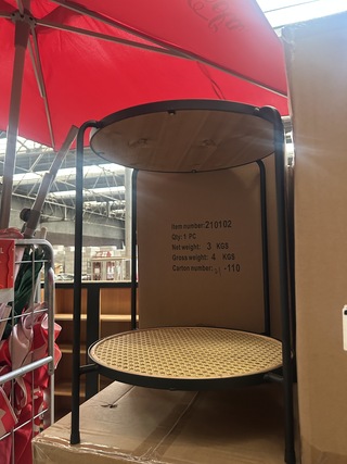 Ca. 18x Rotan bijzettafel, Crate & Cargo