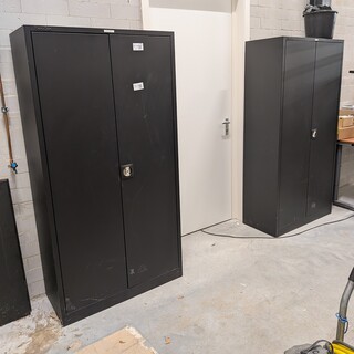 2x Archiefkast, zwart