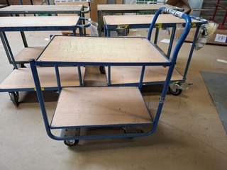 5x magazijnkar, diverse maten