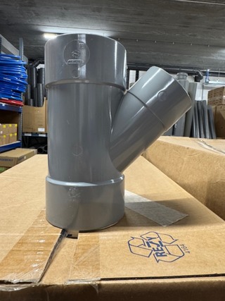 6x Doos T-stuk, Wavin Wadal, 3003179 en 3003173