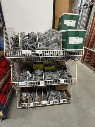 3x Draadmand met beugels, grijs