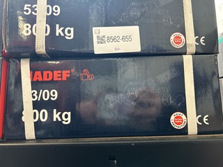 4x Rateltakel met lastbegrenzer, HADEF, 53/09 800 kg