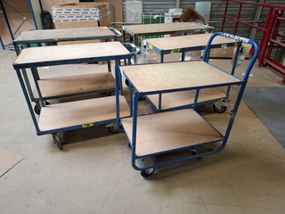 5x magazijnkar, diverse maten