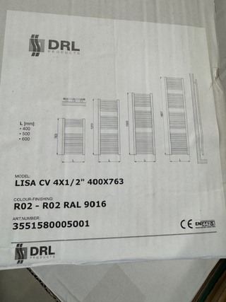 Ca. 10x Badkamerradiator, DRL Products, Lisa, RAL 9016