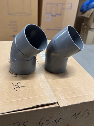 5x Doos bochten, PipeLife, 1196900563, 45 graden