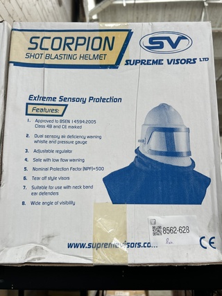 2x Scorpion helm voor kogelstralen en gritstralen, Surpreme Visors