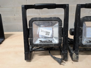 3x Accu/netstroom bouwlamp, Makita, DML805